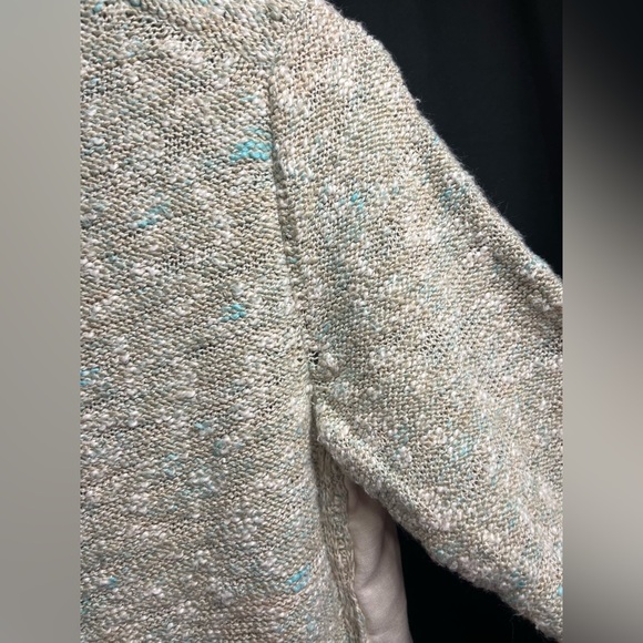 Lafayette 148 New York Textured Linen Gem and Cream Sweater - Picture 10 of 15